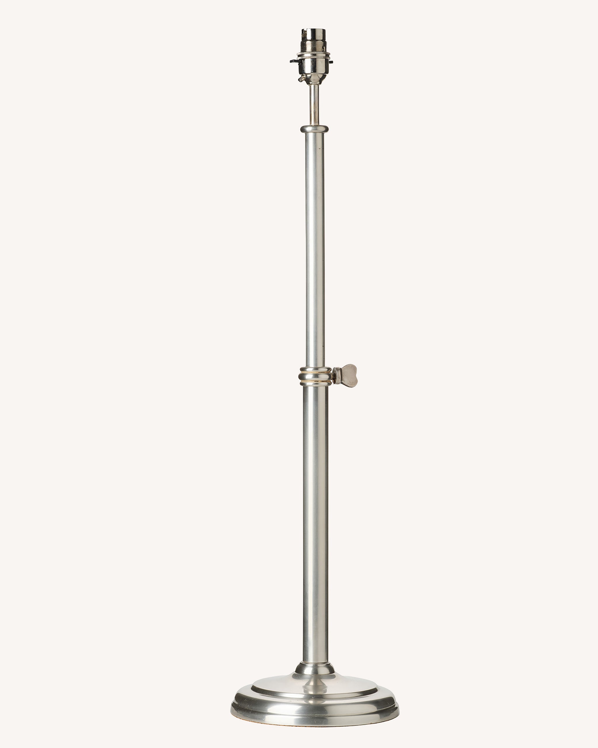 Adjustable Table Lamp Base, Silver