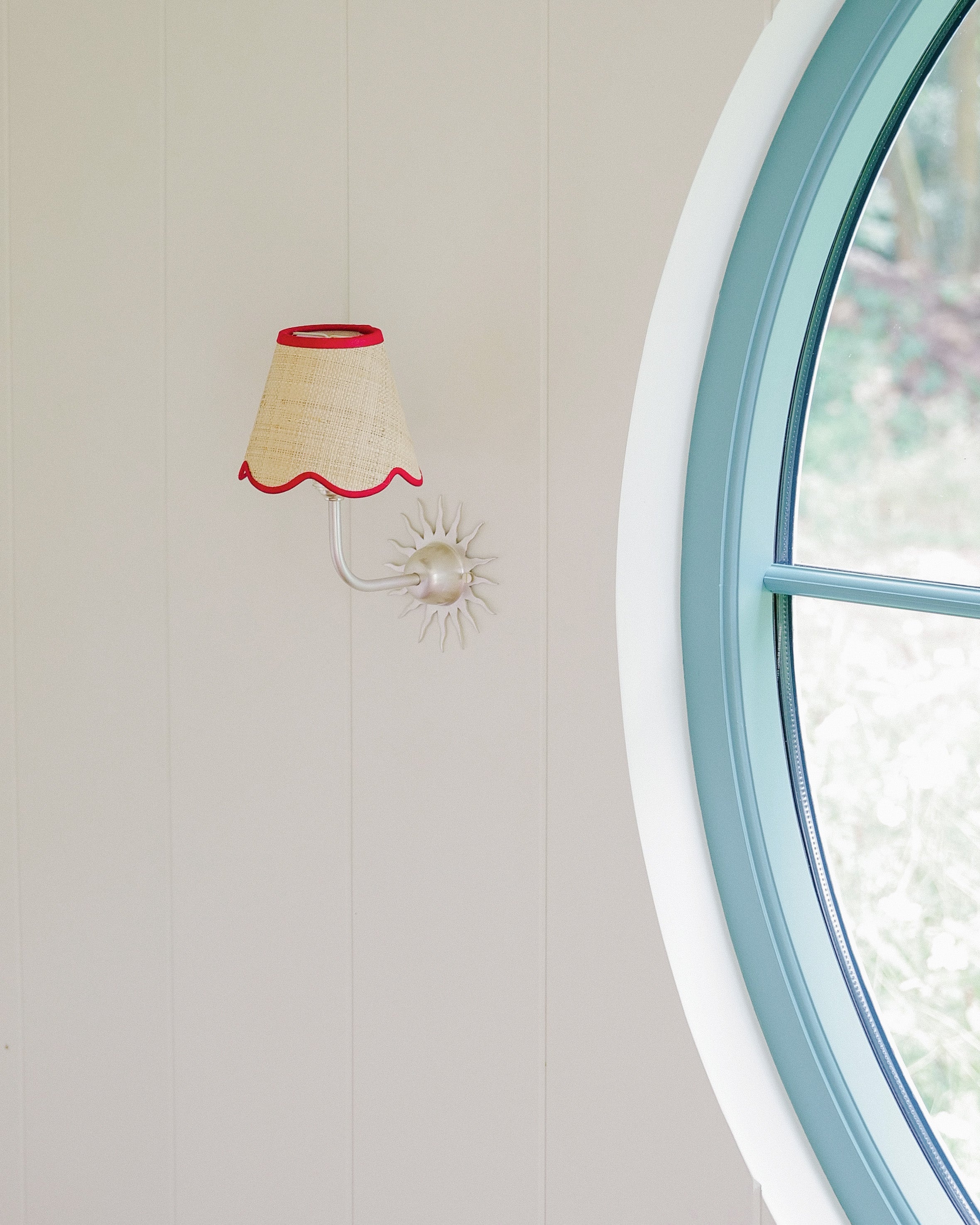 Sunburst Wall Light, Brushed Silver