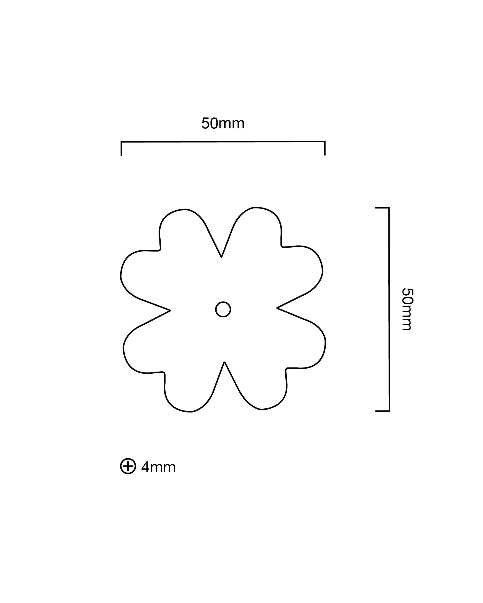 Clover Backplate, Polished Brass