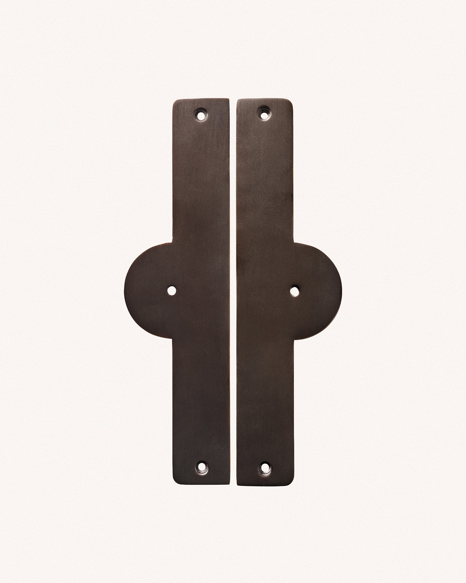Pair of Arch Backplates, Blackened Bronze