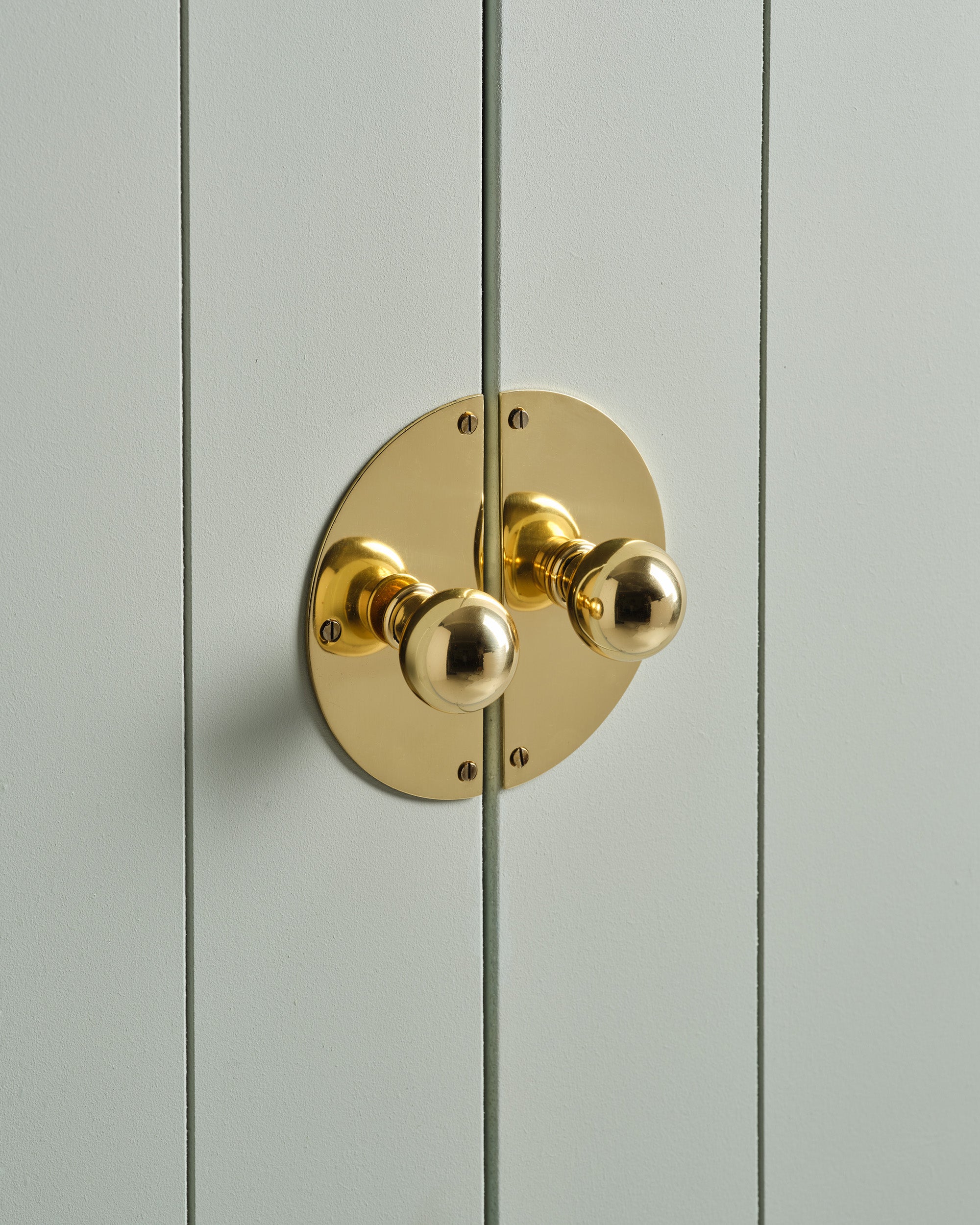 Pair of Circle Backplates, Polished Brass