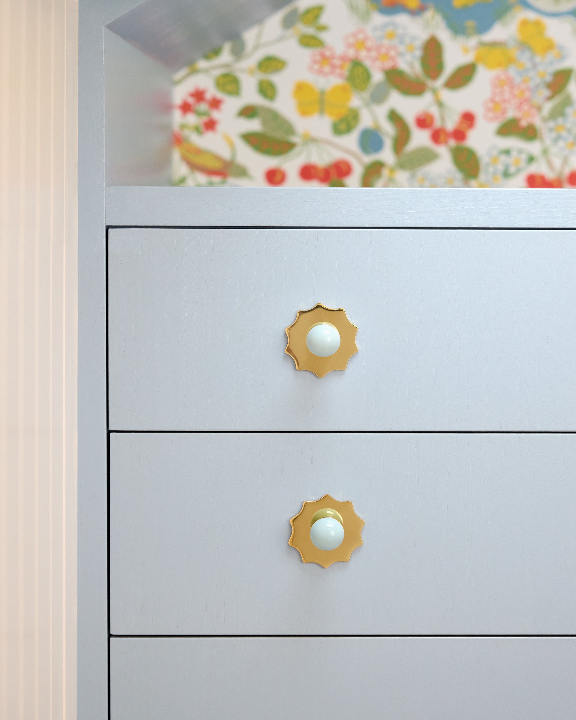 Large Wave Backplate, Polished Brass