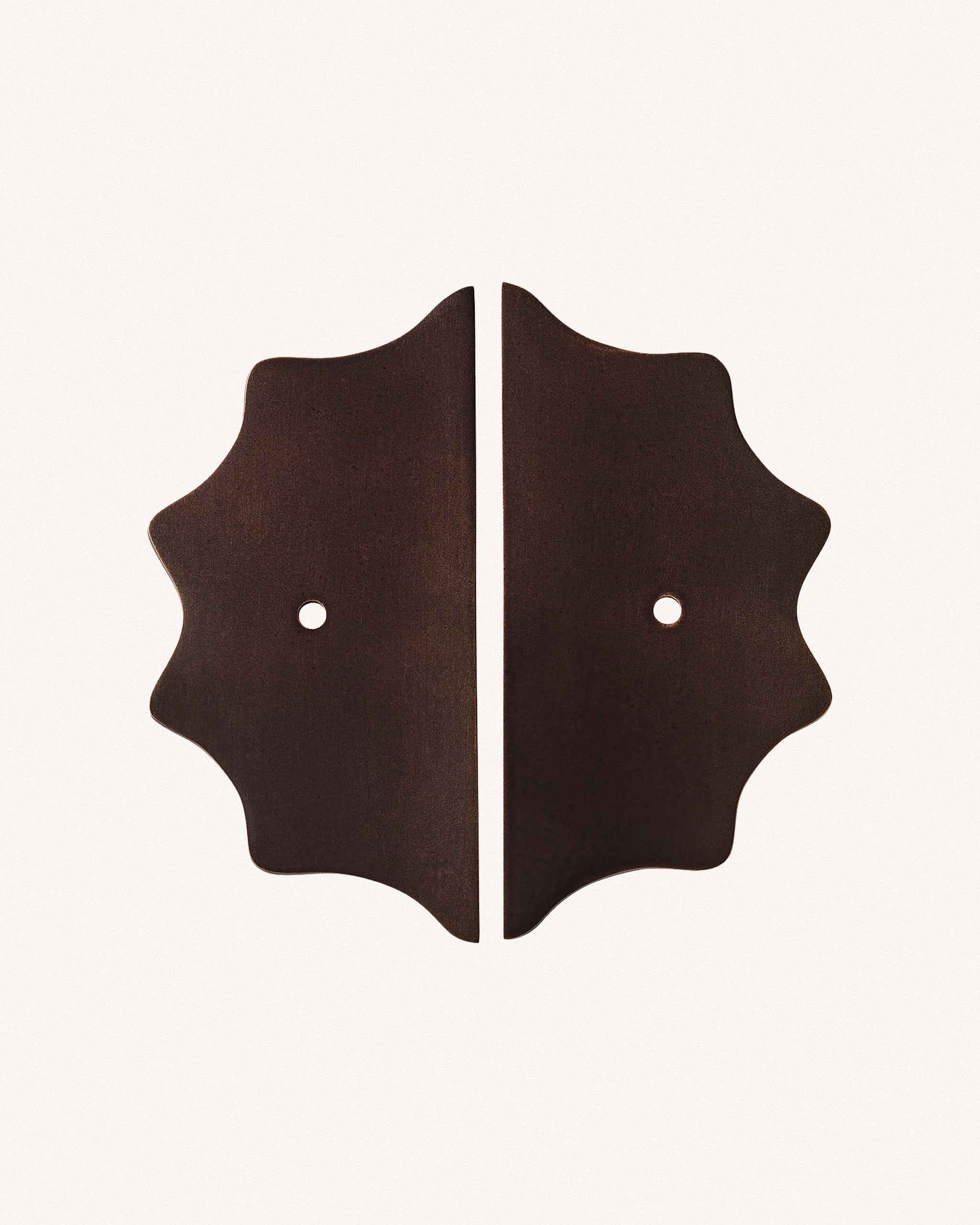 Pair of Wave Backplates, Blackened Bronze