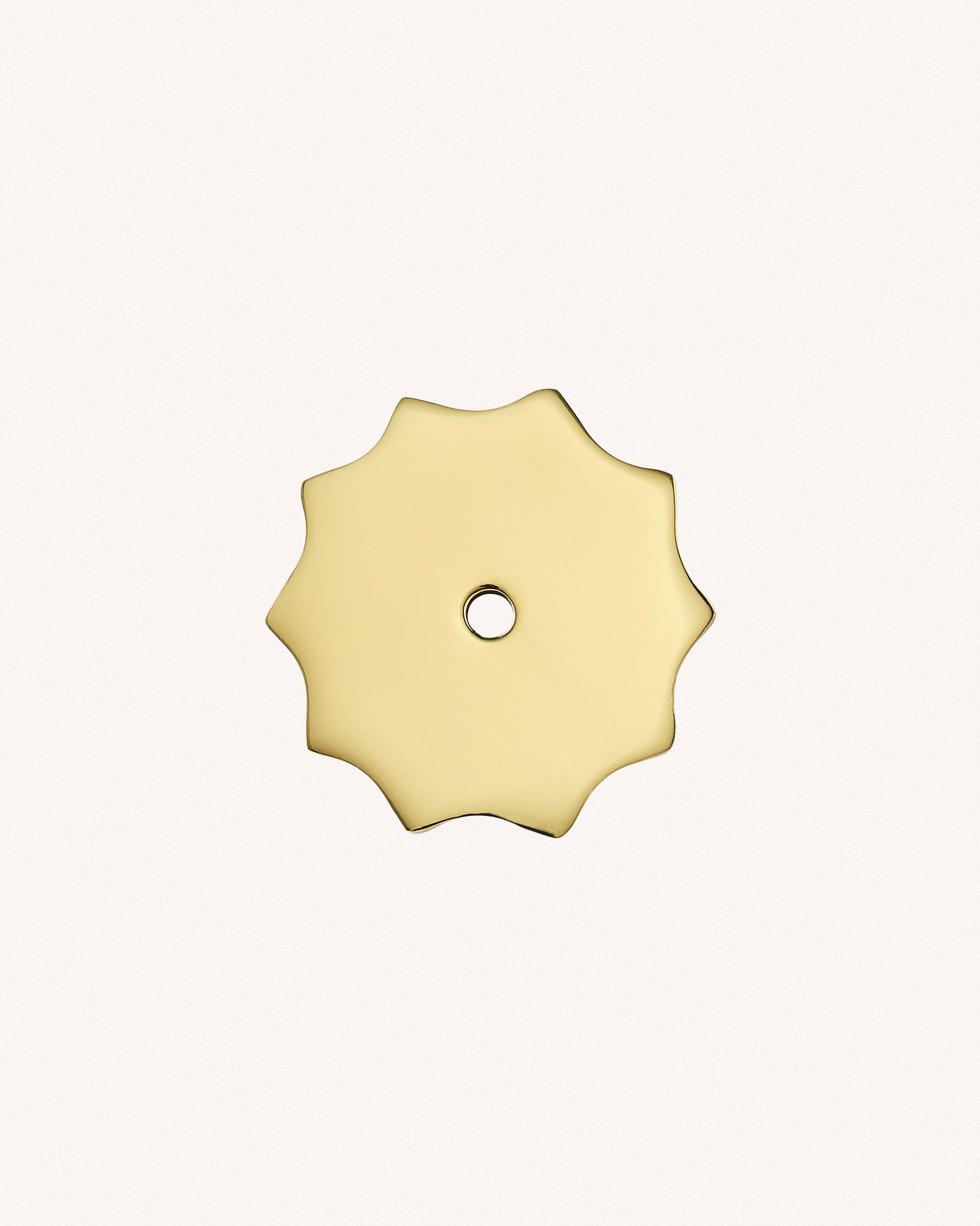 Small Wave Backplate, Polished Brass