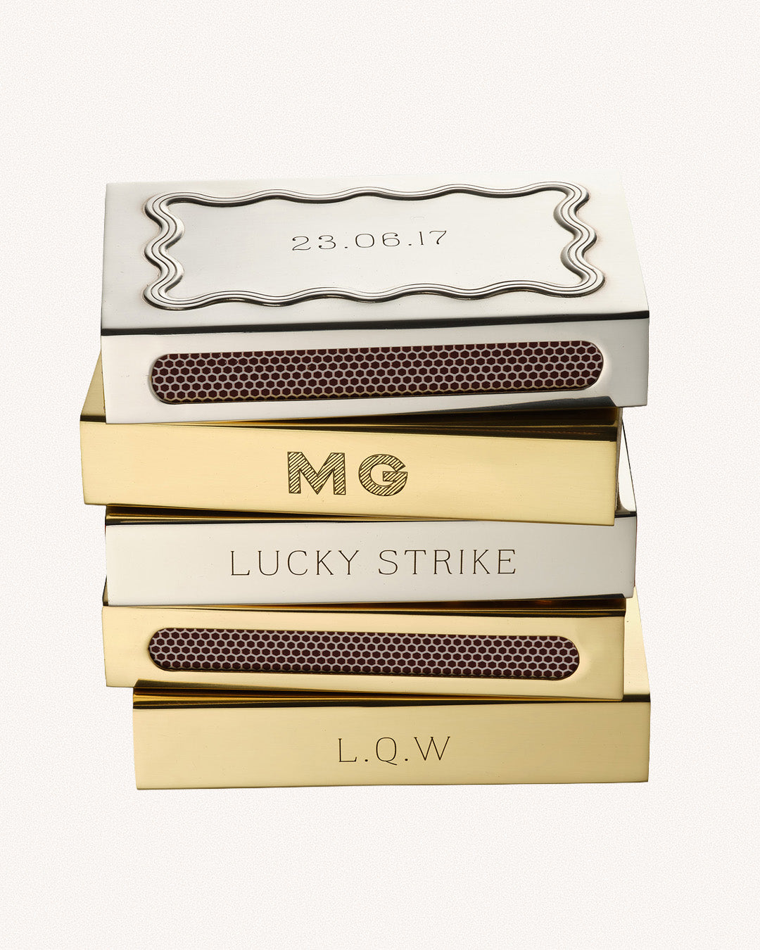 Wave Matchbox Sleeve, Brass, US