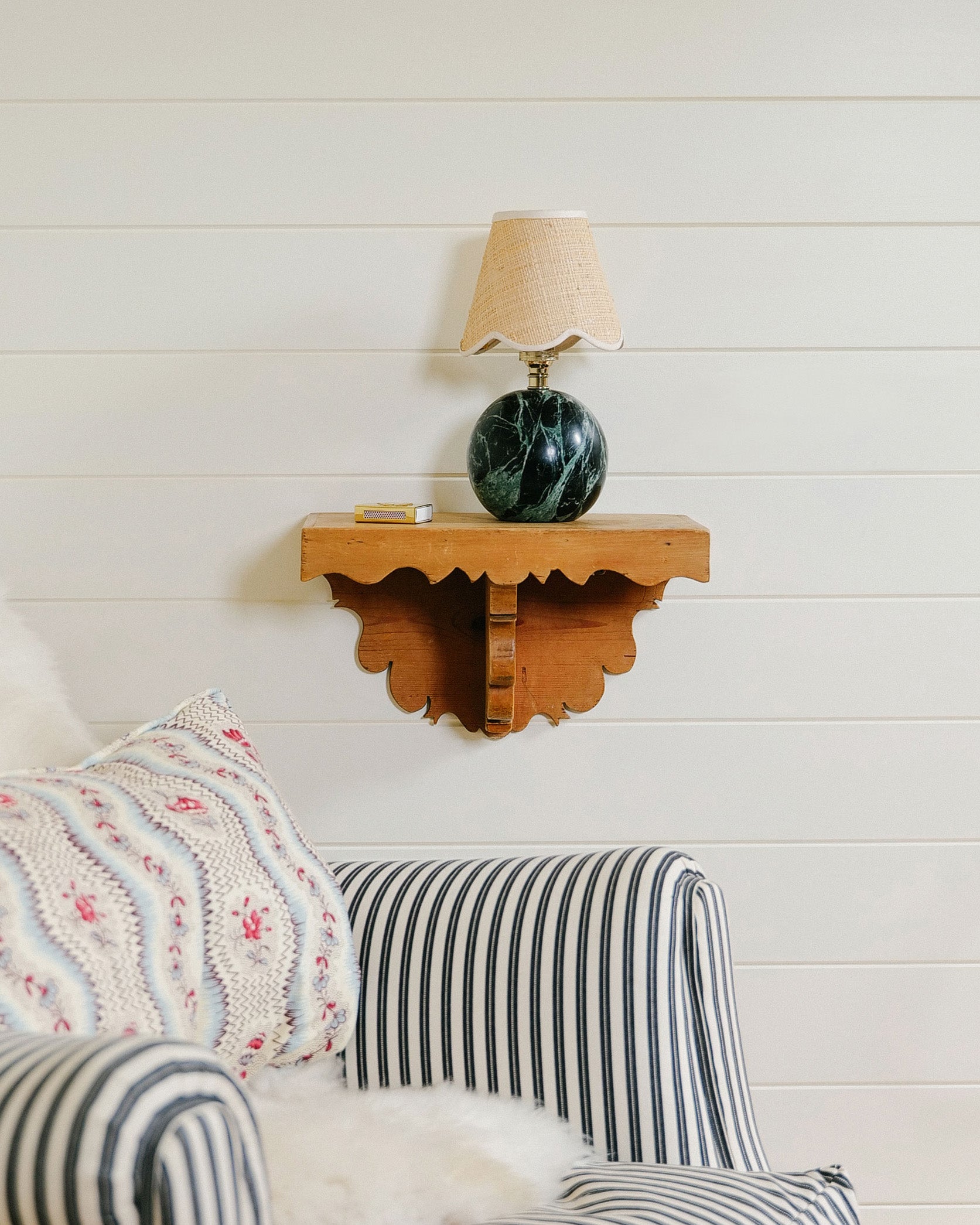 Marble Ball Lamp Base, Green