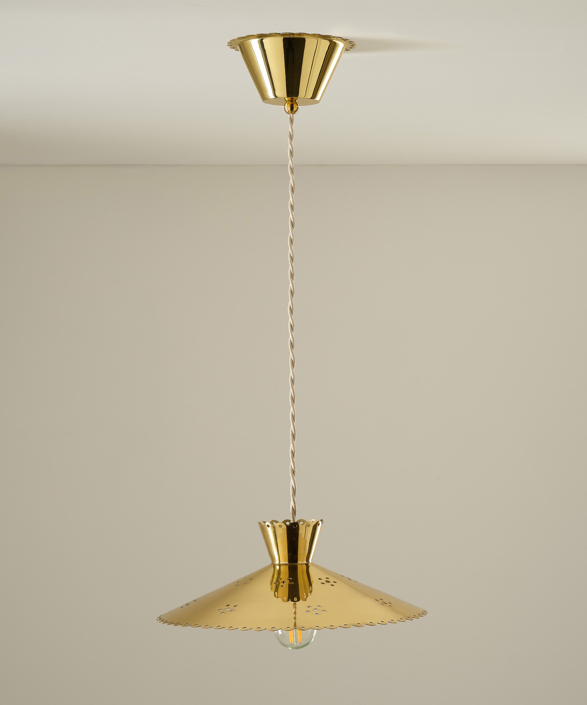 Floral Brass Pendant