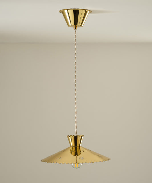 Floral Brass Pendant