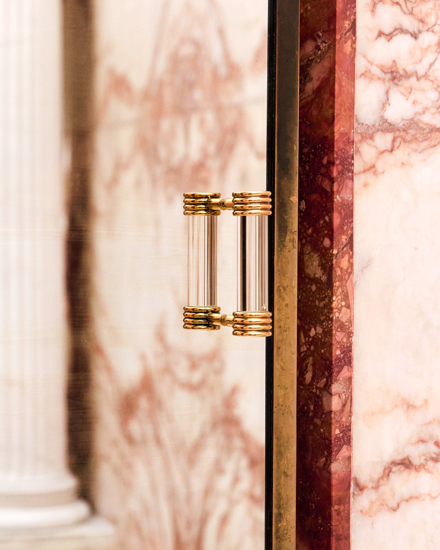 Rib Handle, Polished Brass