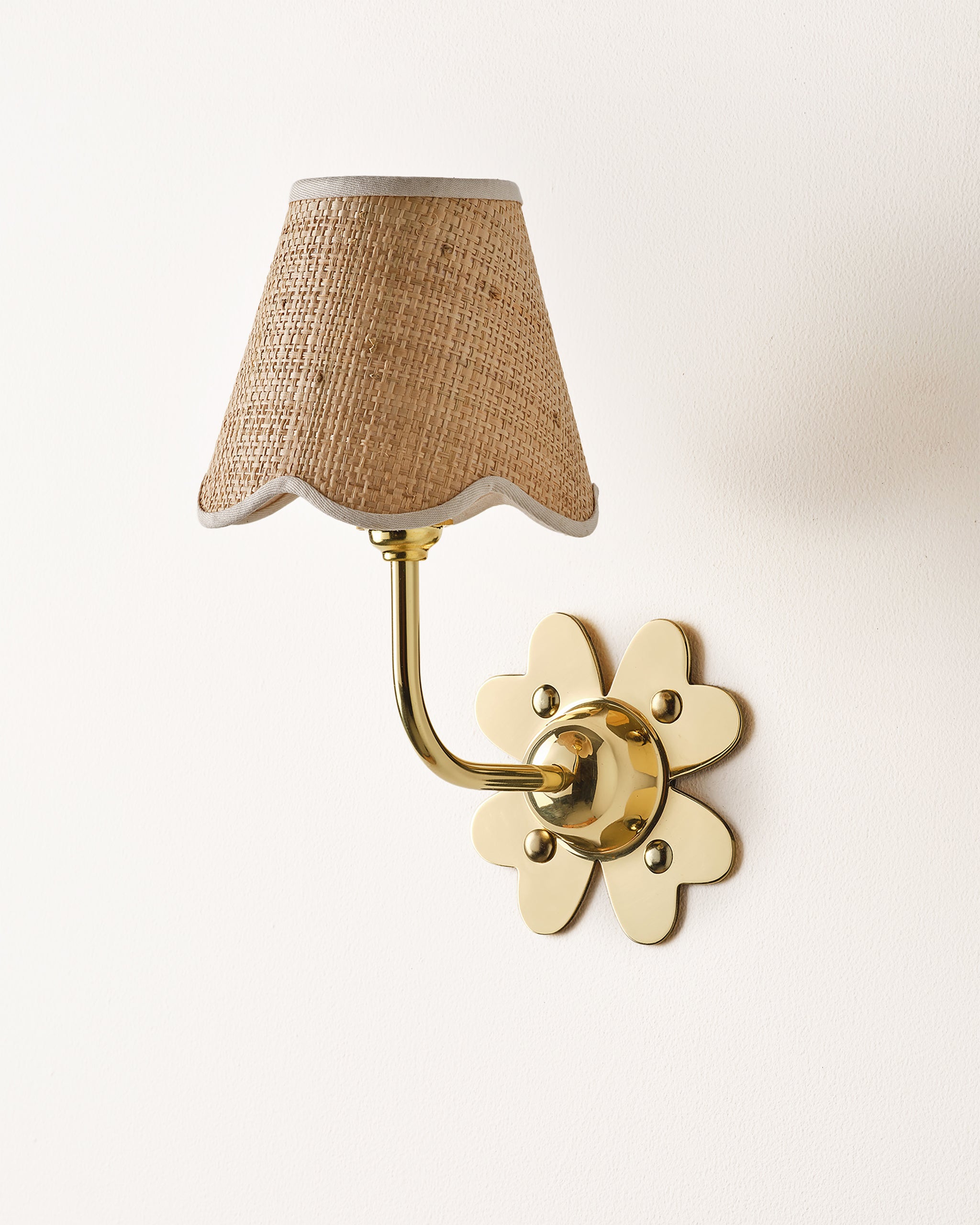 Clover Wall Light, Polished Brass