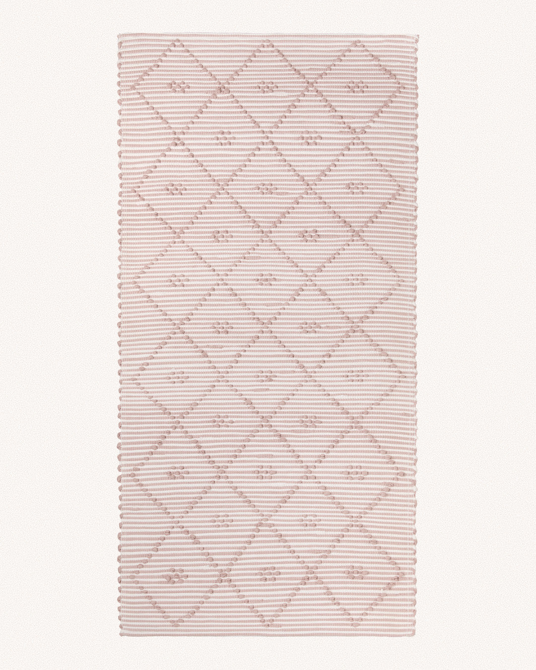 Large Stripe Bathmat, Powder Pink