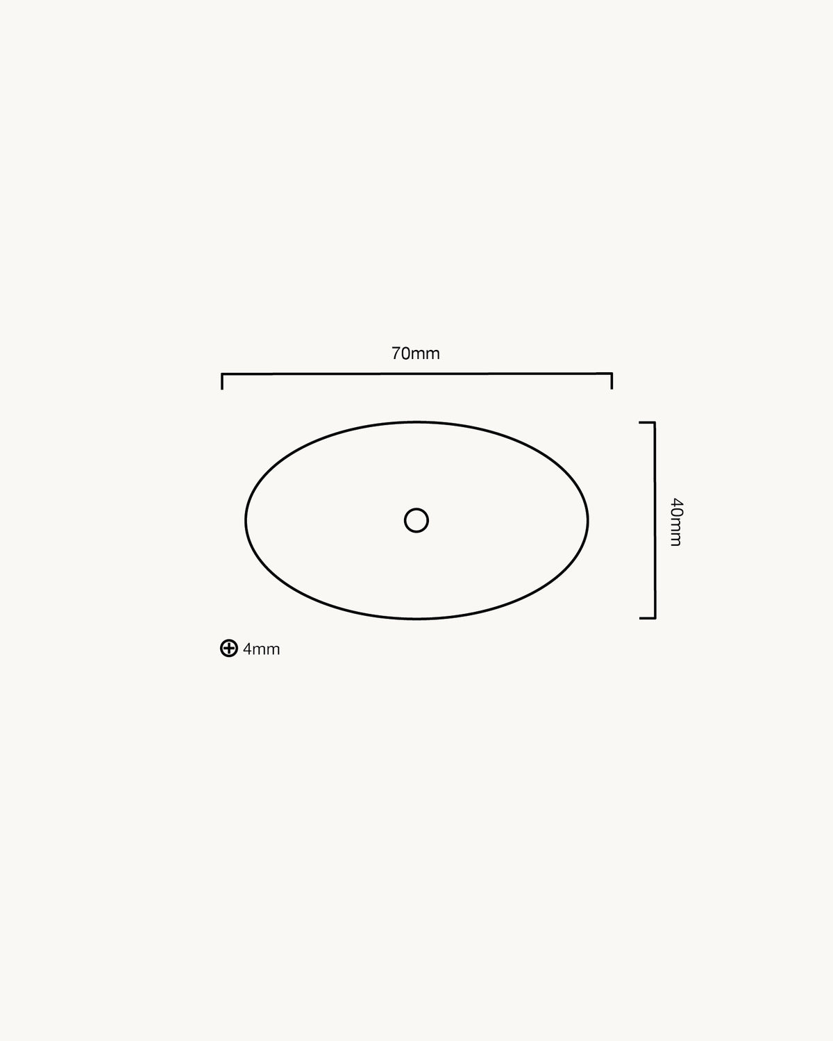 Oval Backplate, Polished Brass