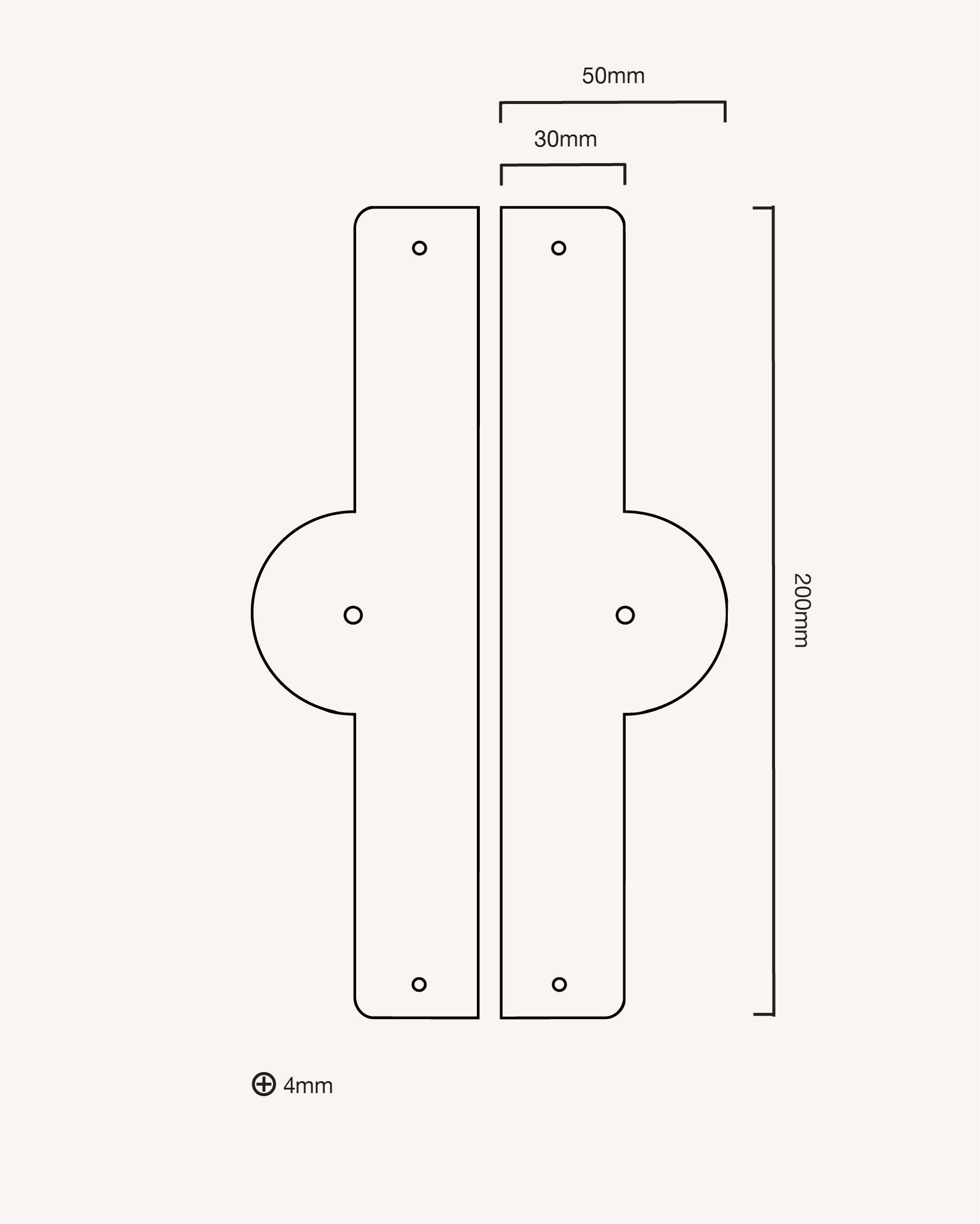 Pair of Arch Backplates, Polished Brass