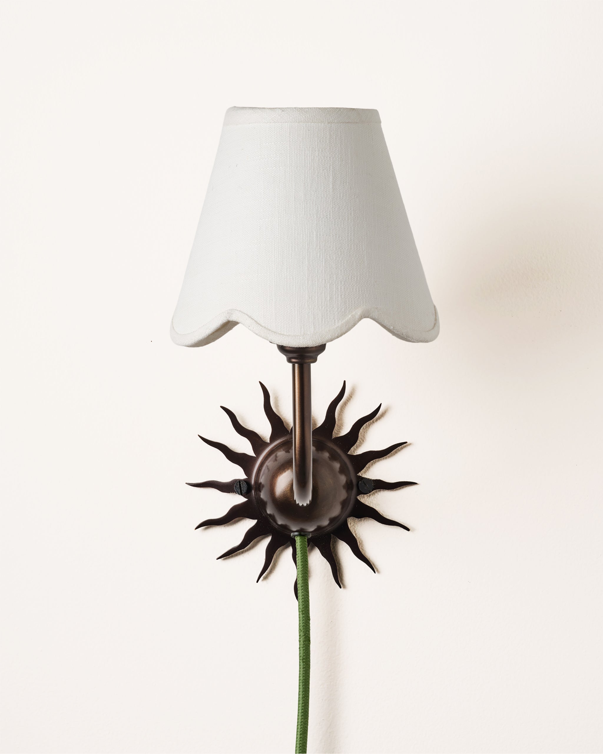 Sunburst Wall Light, Blackened Bronze