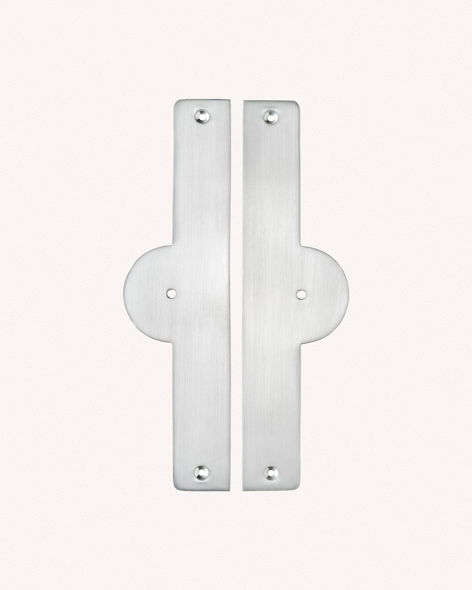 Pair of Arch Backplates, Brushed Nickel