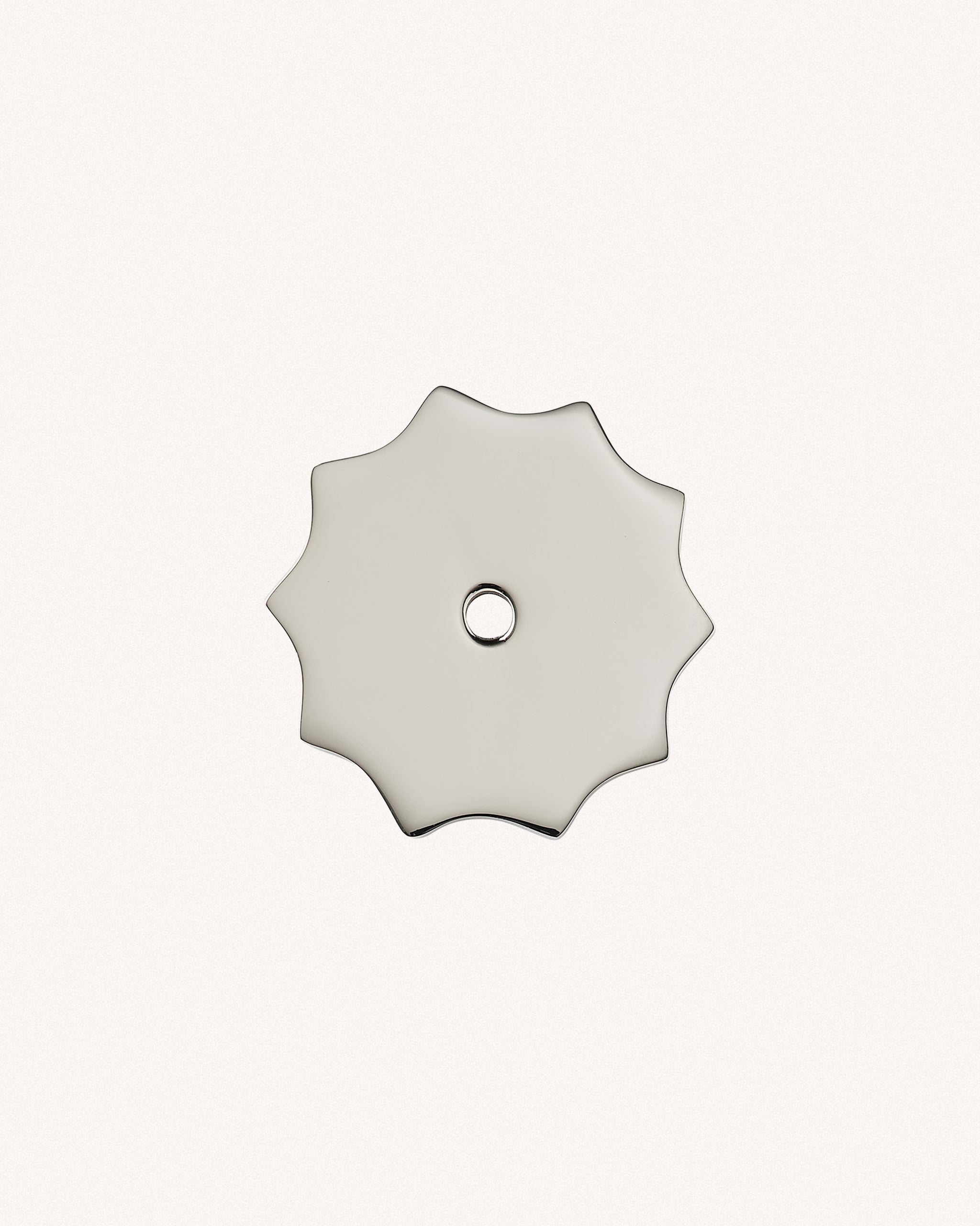 Small Wave Backplate, Polished Nickel