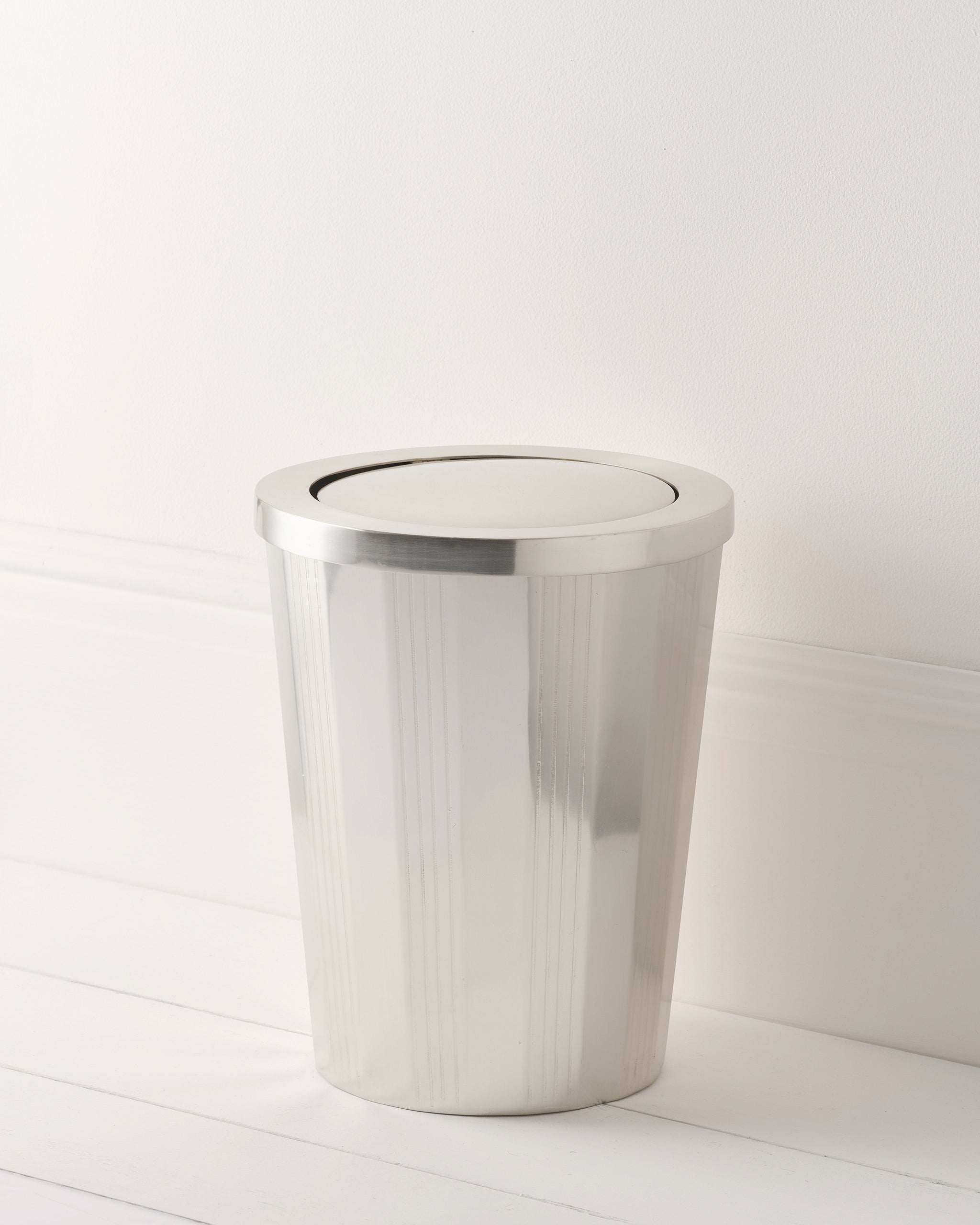 Swing Lid Bin, Brushed Nickel