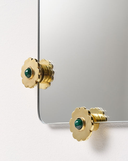 Flower Studs, Brass, Set of 2