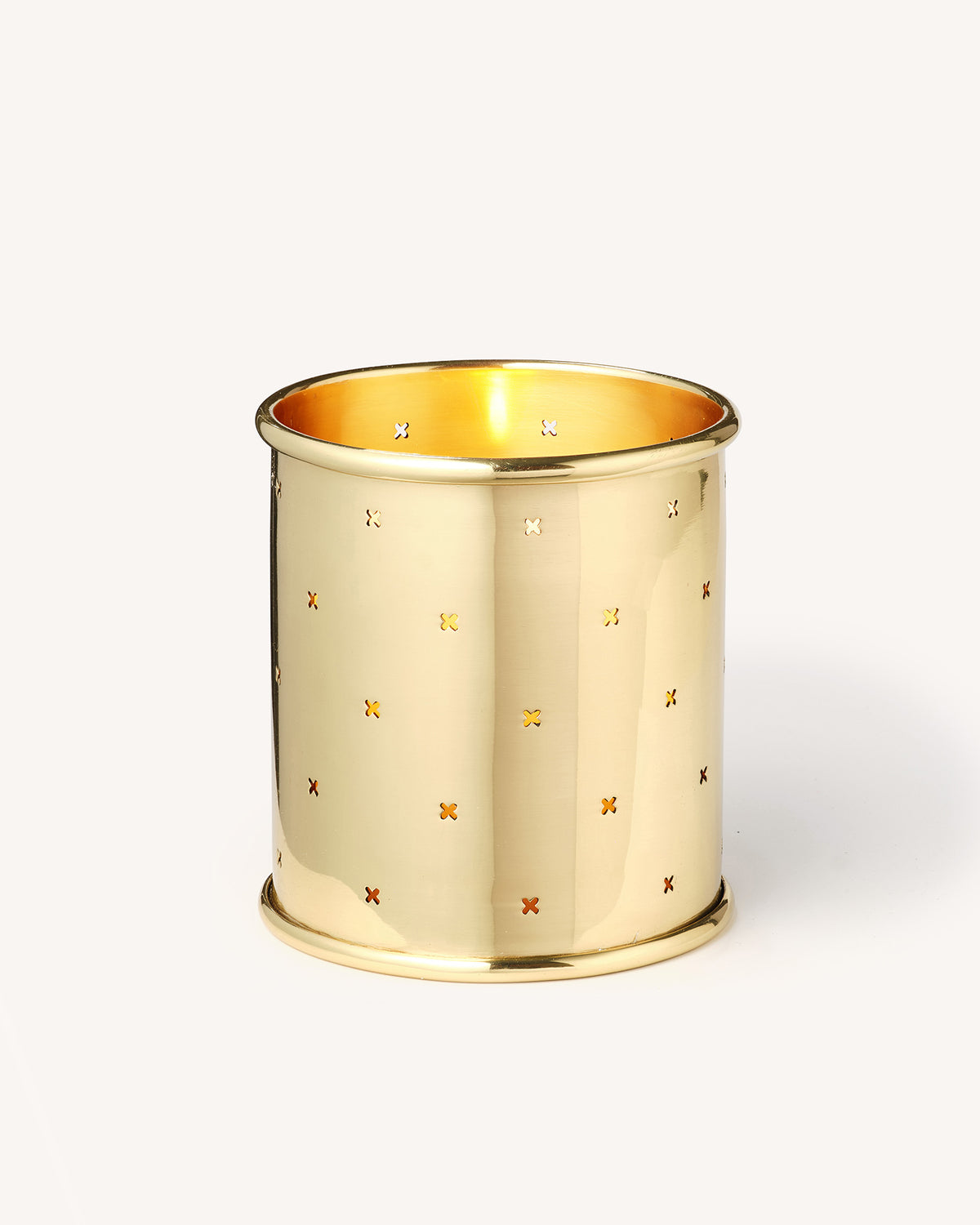 Pinhole Candle Sleeve, Brass