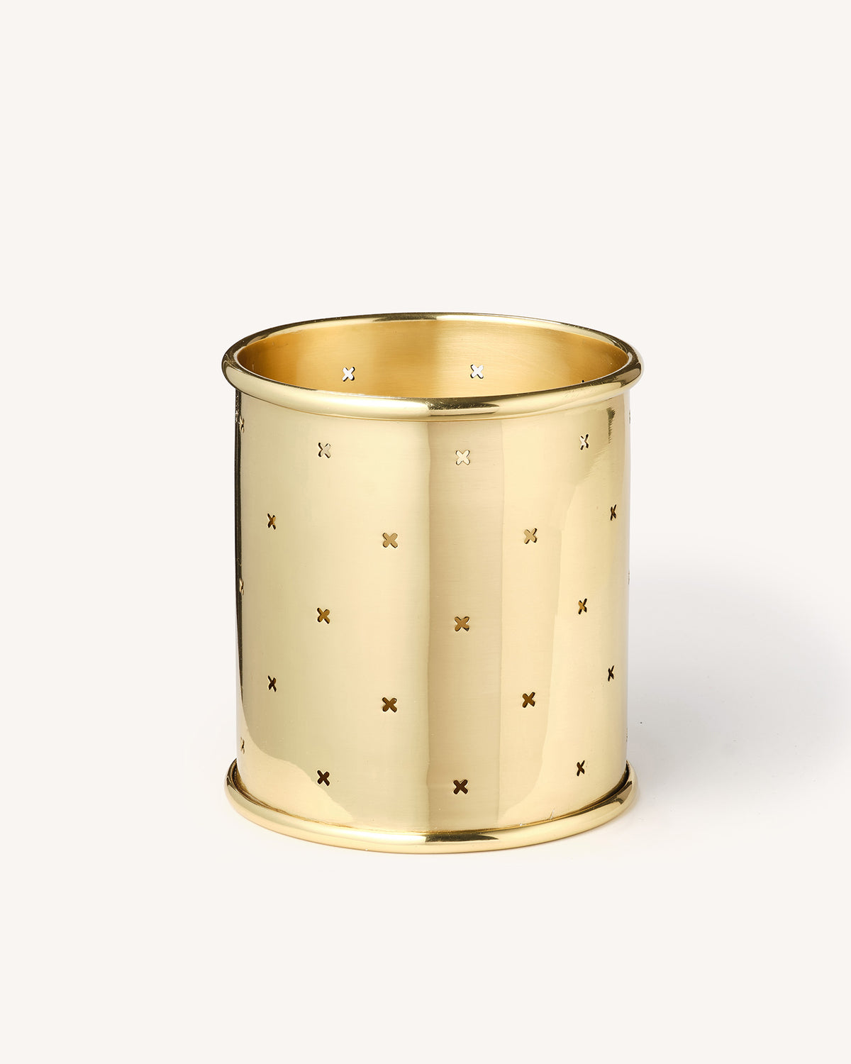 Pinhole Candle Sleeve, Brass