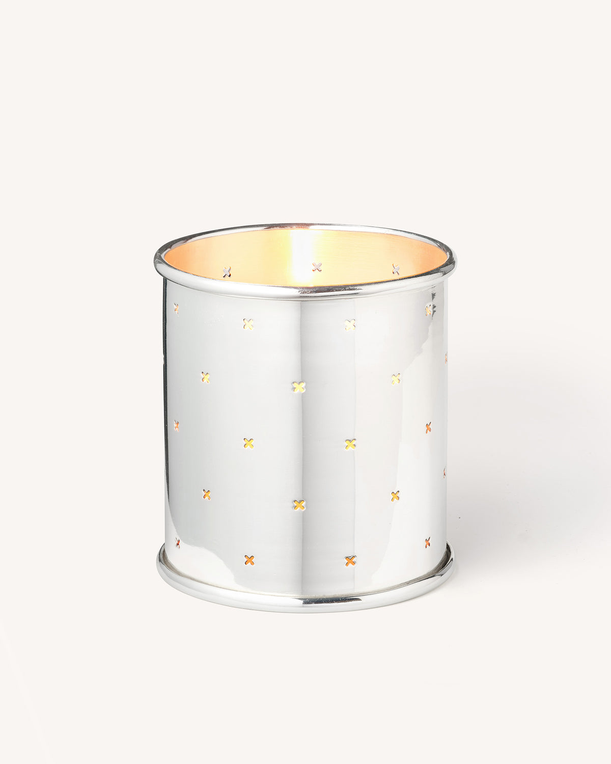 Pinhole Candle Sleeve, Silver