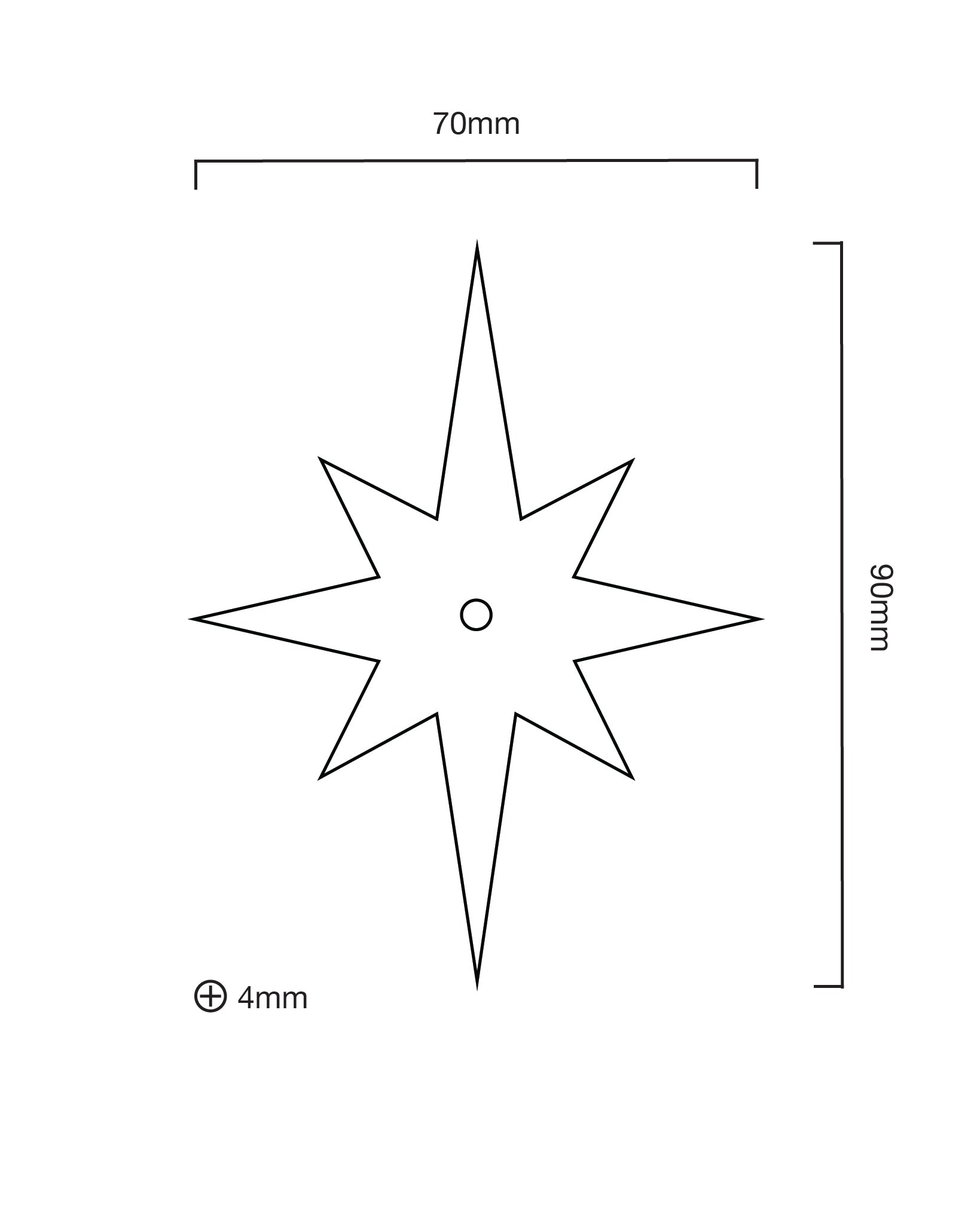 Star Backplate, Aged Brass
